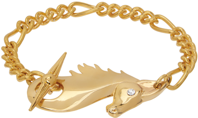 Shop Chopova Lowena Gold Horse Girl Bracelet