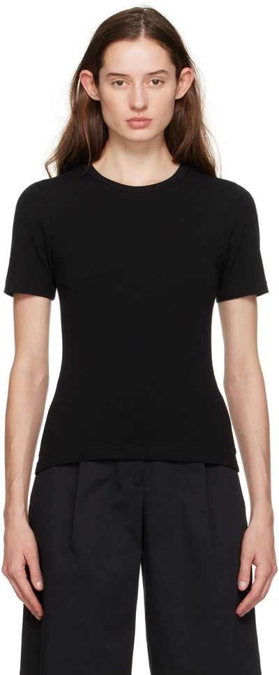 Shop Matteau Black Fitted T-shirt