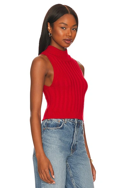 Superdown Montana Knit Top In Red