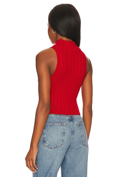 Superdown Montana Knit Top In Red