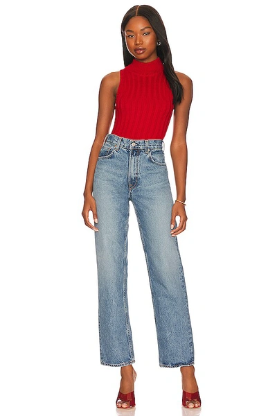 Superdown Montana Knit Top In Red