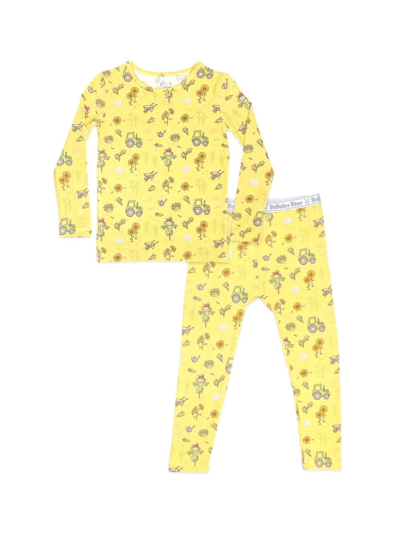 Shop Bellabu Bear Little Kid's & Kid's Autumn Harvest Pajamas Set In Neutral