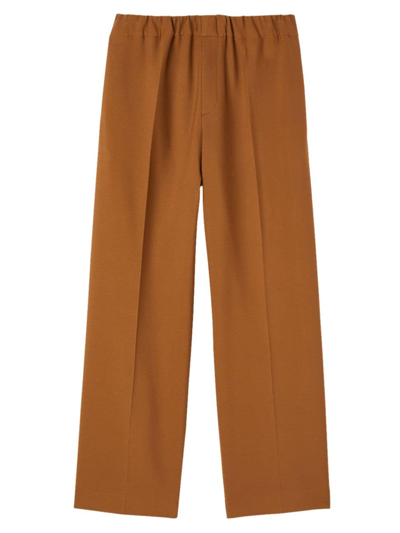 Shop Sandro Men's Wide-leg Pants In Brown