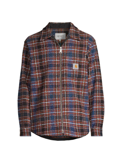 Shop Carhartt Men's Stroy Plaid Shirt Jacket In Multi Check