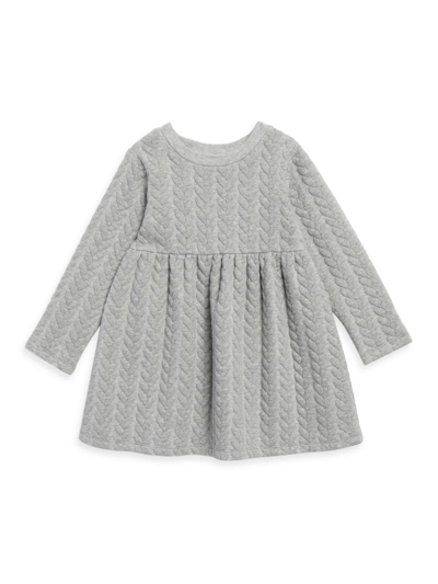 Shop Splendid Little Girl's & Girl's Heart Embossed Dress In Heather Grey