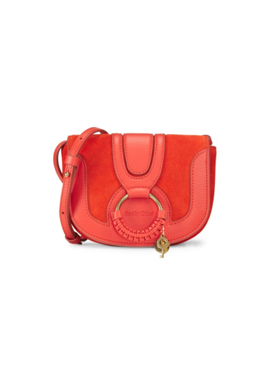 Shop See By Chloé Women's Mini Hana Leather Saddle Bag In Gypsy Orange