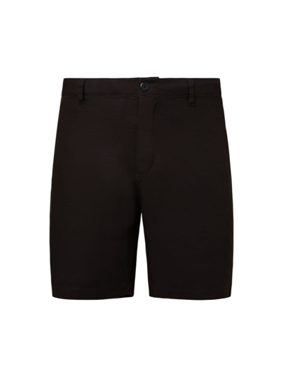 Shop Onia Men's Stretch Linen Shorts In Black
