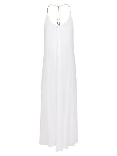 Shop Vix By Paula Hermanny Women's Diane Halter Maxi Dress In Off White