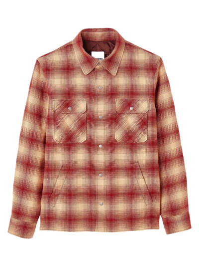 Shop Sandro Men's Check Jacket In Red