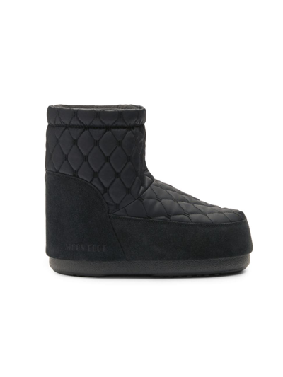 Shop Moon Boot Men's  Quilted Snow Boots In Black