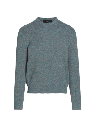 Shop Rag & Bone Men's Dexter Crewneck Sweater In Blue Multi