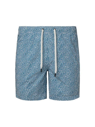 Shop Onia Men's Charles 7-inch Swim Shorts In Blue Multi