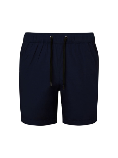 Shop Onia Men's Linen-blend Drawstring Shorts In Deep Navy