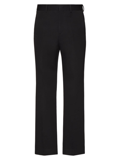 Shop Valentino Men's Wool Grisaille Pants In Black