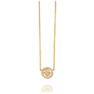 Shop Astley Clarke Solid Gold Icon Aura Pendant Necklace In Yellow