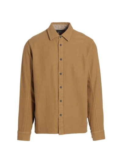 Shop Rag & Bone Men's Austin Button-front Relaxed-fit Overshirt In Ermine