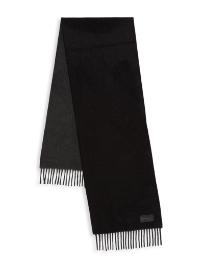 Shop Begg X Co Men's Semi-reversible Cashmere Scarf In Black Charcoal