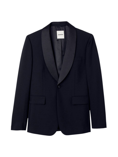 Shop Sandro Men's Tuxedo Jacket In Black