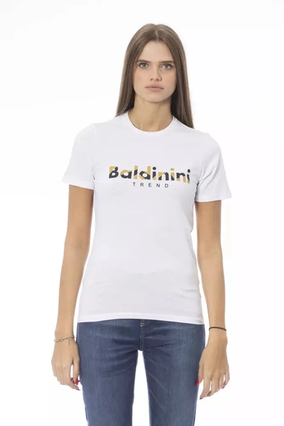 Shop Baldinini Trend White Cotton Tops & T-shirt