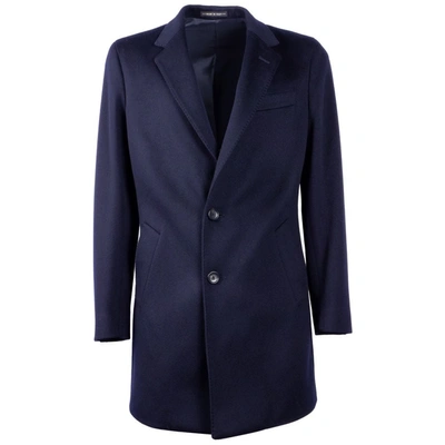Shop Made In Italy Blue Wool Vergine Jacket