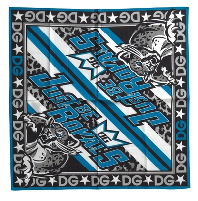 Shop Dolce & Gabbana Multicolor Dg Royals Square Handkerchief Scarf