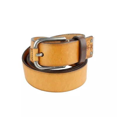 Shop La Martina Yellow Vera Leather Belt