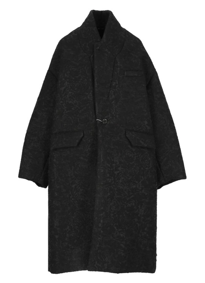 Shop Maison Margiela Floral Oversize Coat In Black