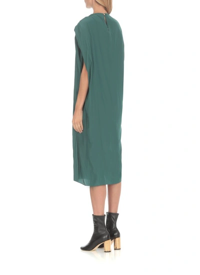Shop Lanvin Dress With Cut Out Detail In Green