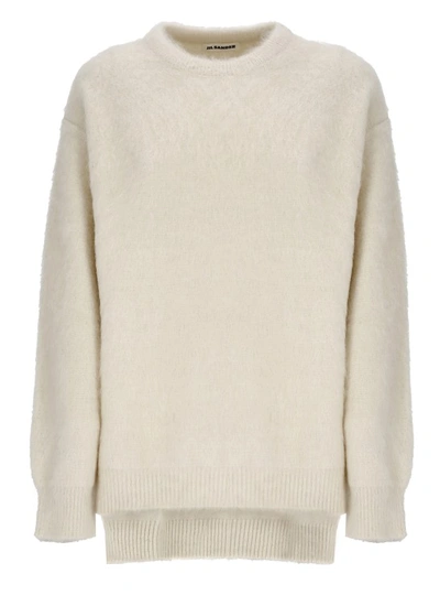 Shop Jil Sander Alpaca Sweater In Neutrals