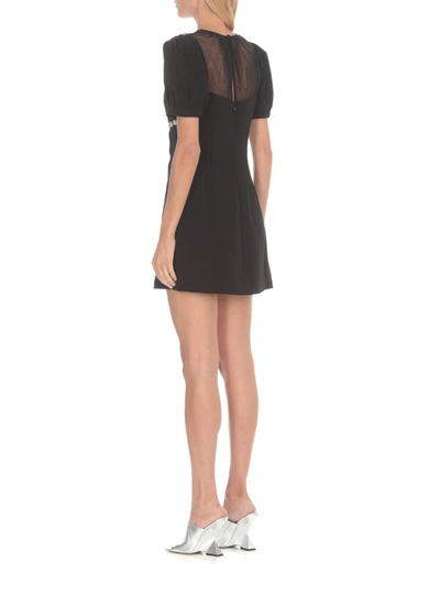 Shop Self-portrait Crepe Embellished Dress In Black