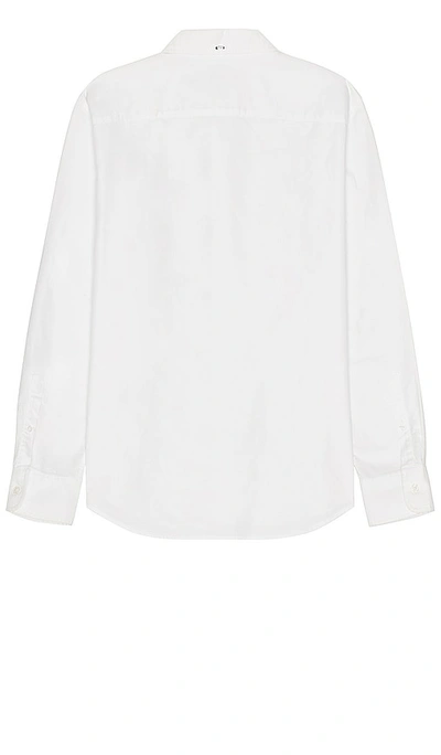 Shop Club Monaco Oxford Solid Long Sleeve Shirt In White
