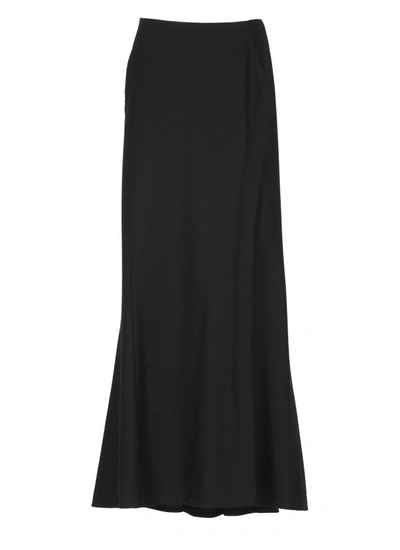 Shop Alberta Ferretti Virgin Wool Skirt In Black