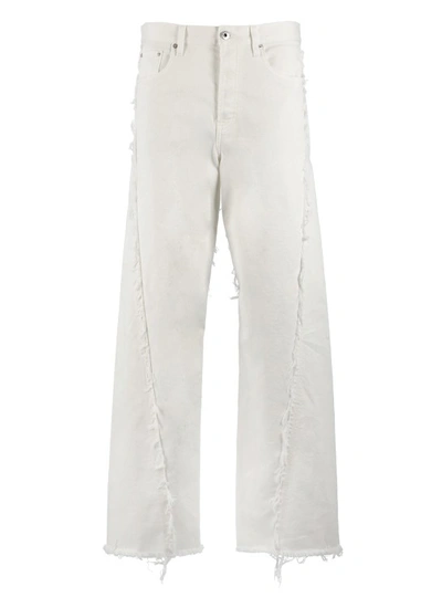 Shop Lanvin White Cotton Jeans