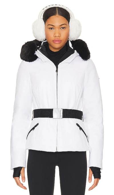 Shop Goldbergh Hida Faux Fur Ski Jacket In White