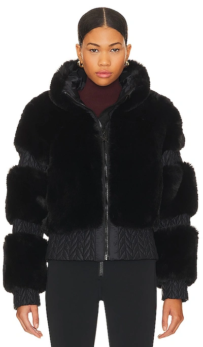 Shop Goldbergh Furry Ski Jacket In Black