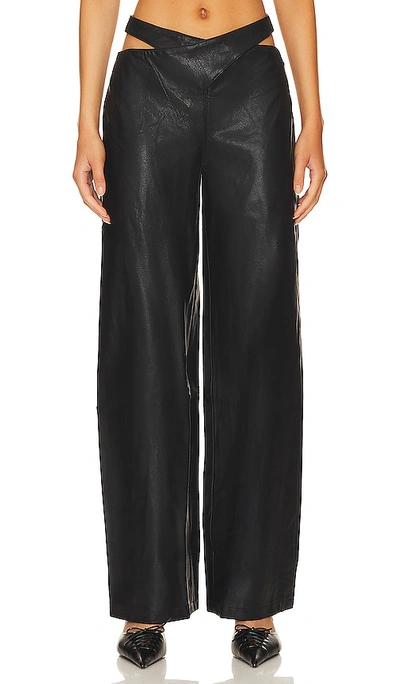 Shop By.dyln Atlas Faux Leather Pants In Black