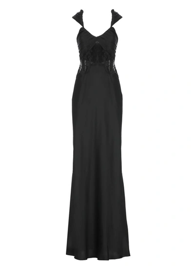 Shop Alberta Ferretti Silk Dress In Black