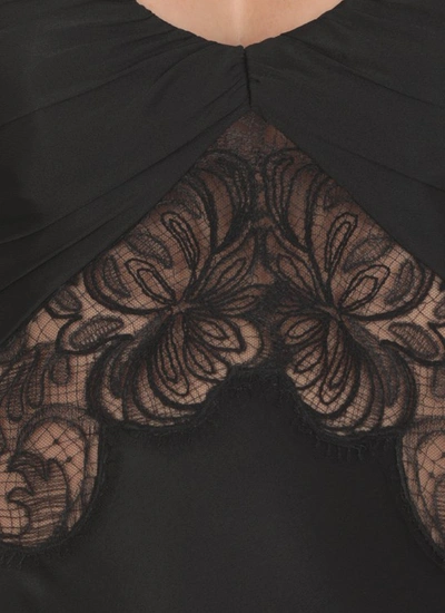 Shop Alberta Ferretti Silk Dress In Black