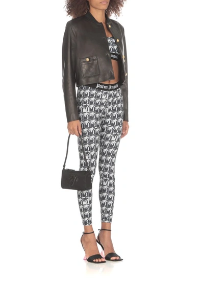 Shop Palm Angels Leggings With Palm Logo In Black