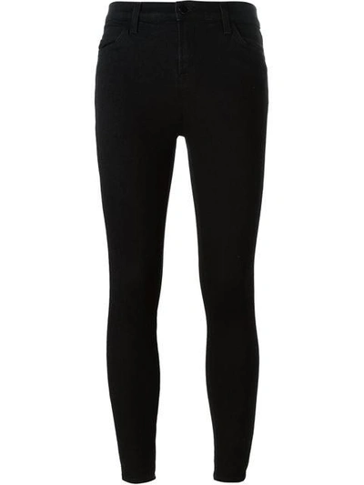 Shop J Brand Cropped Skinny Jeans In Black