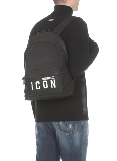 Shop Dsquared2 Backpack With Logo In Black
