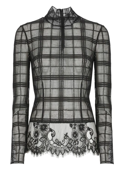 Shop Alberta Ferretti Sweater With Lace In Grey