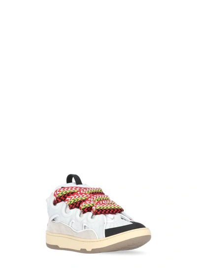 Shop Lanvin White Curb Sneakers