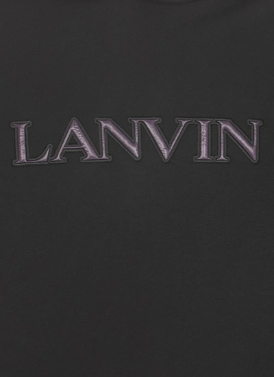 Shop Lanvin Hoodie With Logo In Black