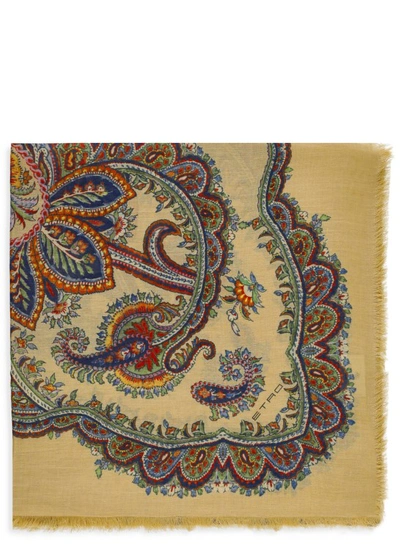Shop Etro Paisley Scarf In Brown