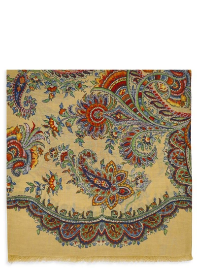 Shop Etro Paisley Scarf In Brown