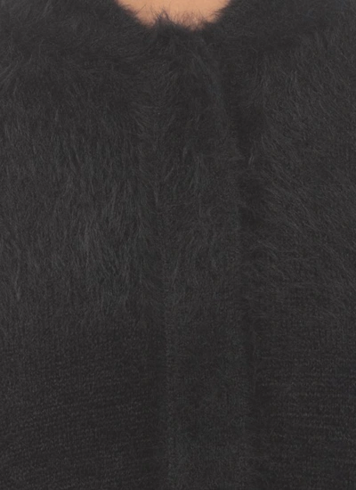 Shop Alberta Ferretti Faux Fur Cardigan In Black