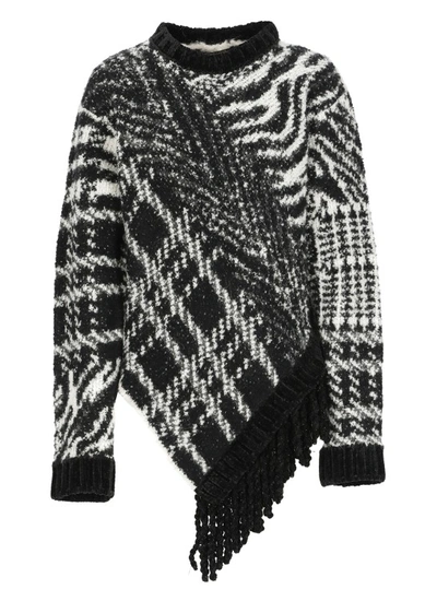 Shop Roberto Cavalli Alpaca Asymmetric Sweater In Black
