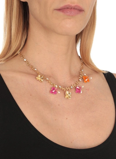 Shop Marni Necklace With Flowers In Not Applicable
