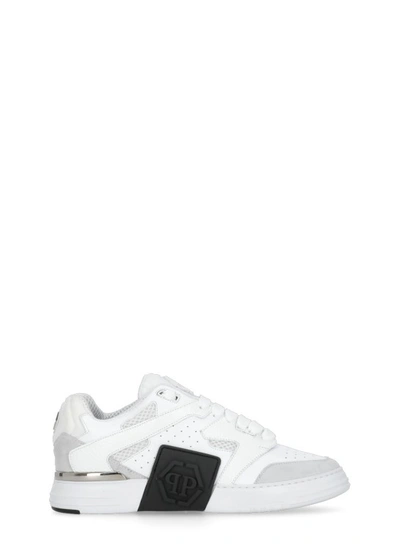 Shop Philipp Plein Lo-top Sneakers In White